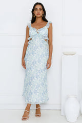 In Another World Maxi Dress Blue