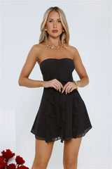 Imagine It Strapless Mini Dress Black