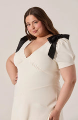 Ciela Bow Puff Sleeve Dress