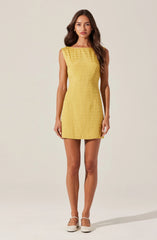 Open Cowl Back Mini Dress
