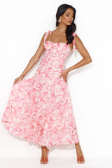 Impressive Arrival Midi Dress Pink