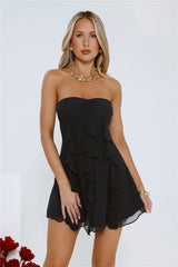 Imagine It Strapless Mini Dress Black