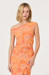 Off Shoulder Ruffle Midi Dress