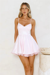 Impeccable 'Fit Satin Mini Dress Pink
