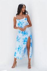 Into Spring Midi Dress Blue