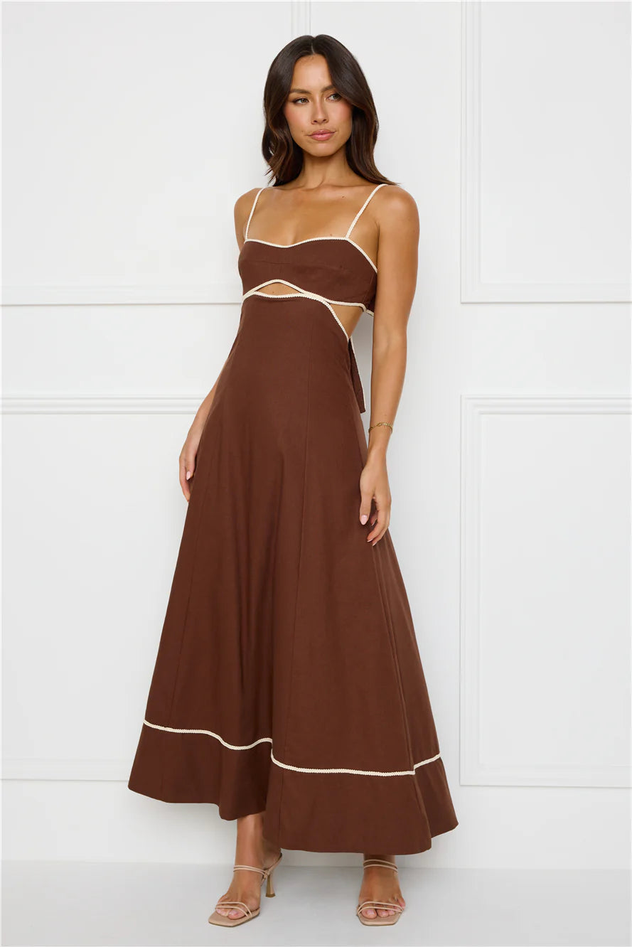 Island Dreamer Maxi Dress Brown
