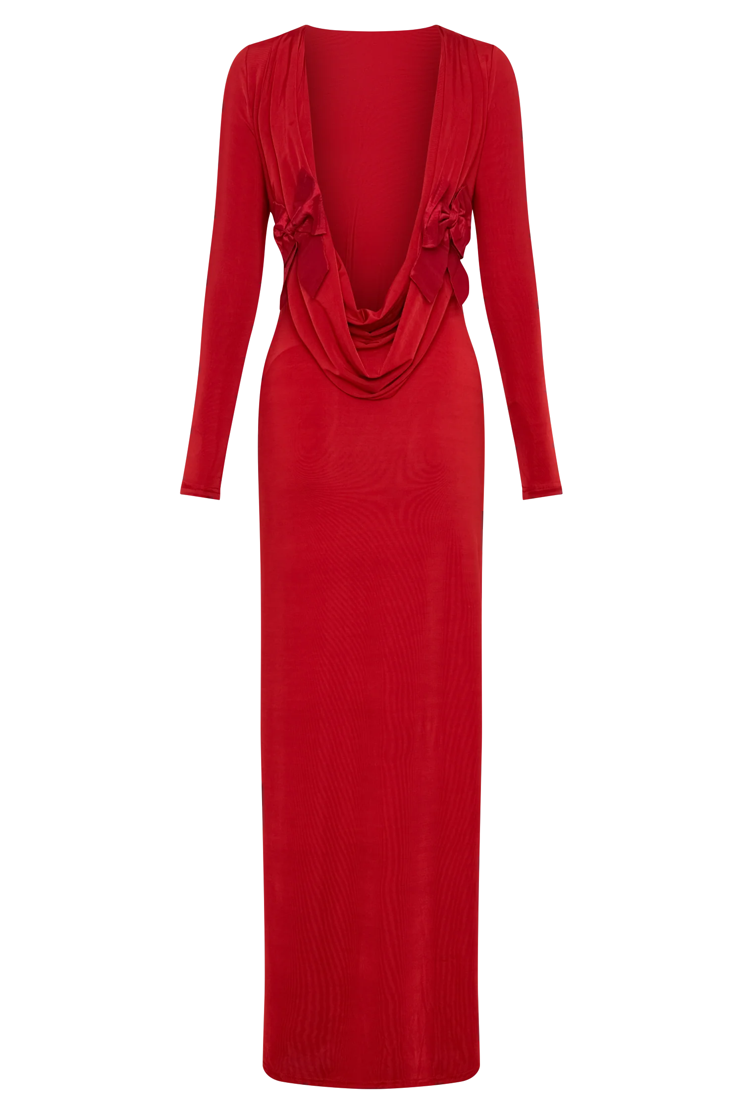 Bennett Slinky Long Sleeve Maxi Dress - Ruby