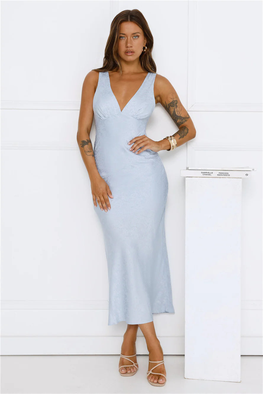 Harbour Bloom Midi Dress Blue