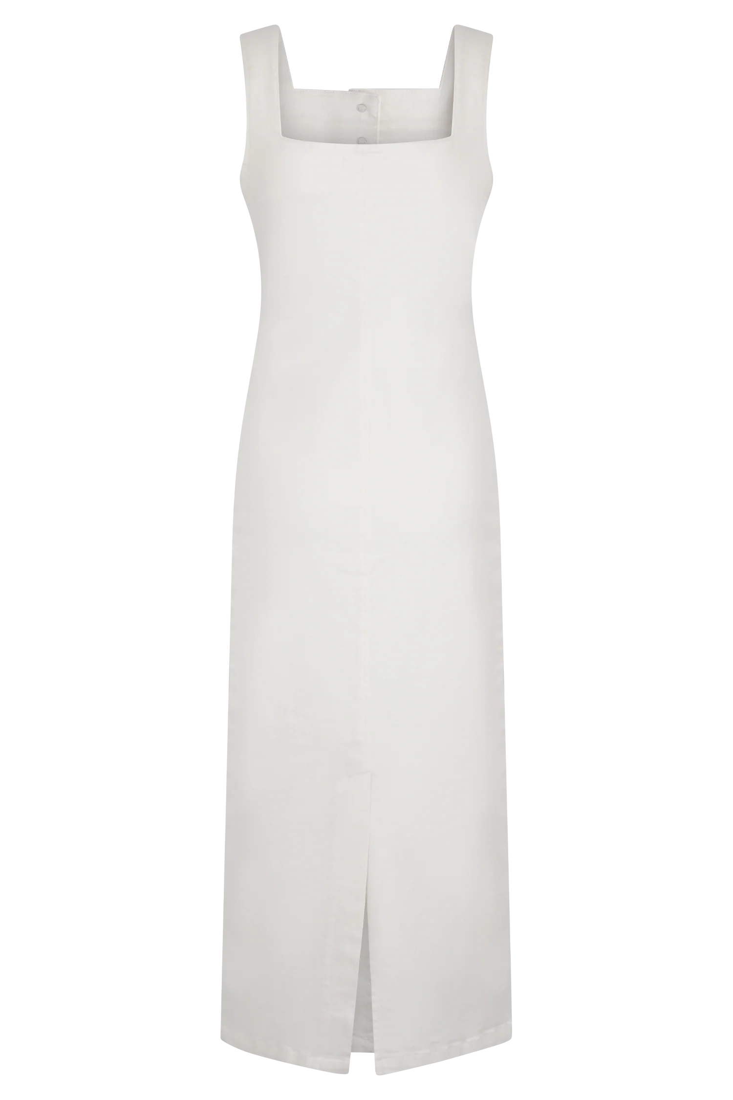 Reyna Denim Midi Dress - White