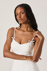 Bow Detail Bustier Mini Dress