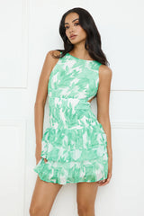 Jungle Secret Mini Dress Green