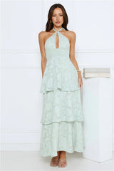 Island Sway Halter Maxi Dress Sage