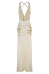 Ellington Knit Maxi Dress With Sequin - Ivory
