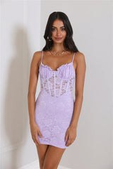 Lacey Looks Mini Dress Lilac