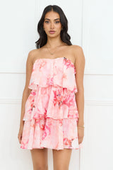 Icon In The Making Strapless Mini Dress Pink