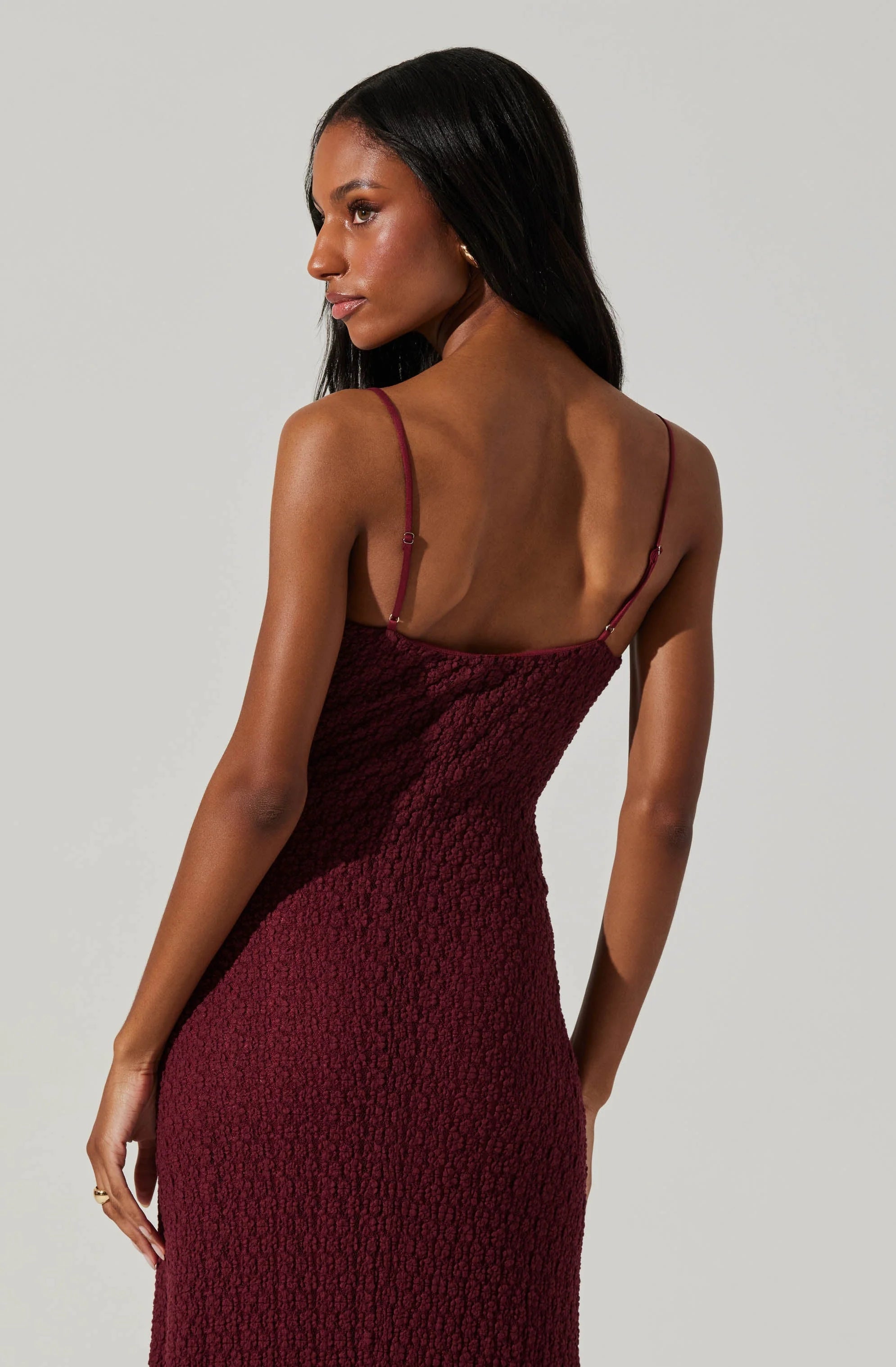 Renaisse Textured Maxi Dress