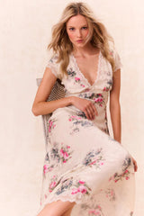 Theodore Printed Maxi Dress-FRENCH IVORY
