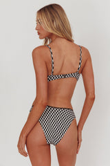 Cheerful Ric Rac Trim Bikini Bottom Gingham