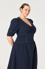 Samarra Contrast Stitch Midi Dress