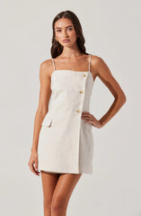 Azria Button-Front Wrap Dress