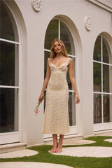 Summertime Sweetheart Maxi Dress Yellow