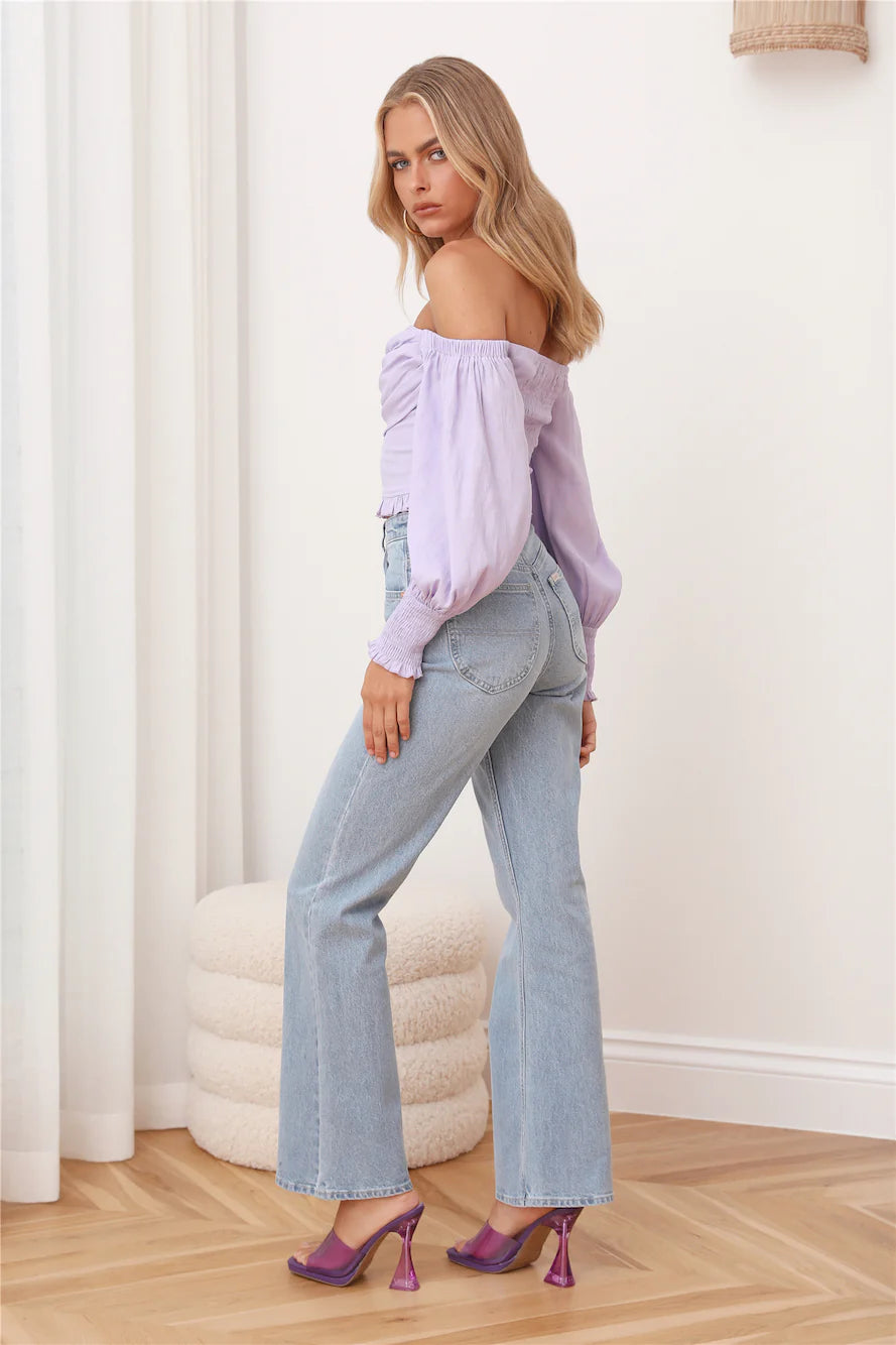 Island Stroll Crop Top Purple