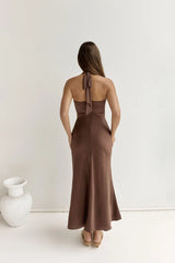 To The Dreamers Maxi Dress Brown