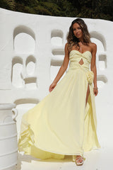 RUNAWAY THE LABEL Rosette Gown Butter