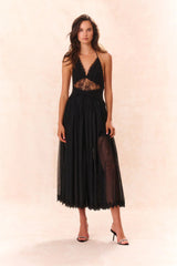 Serendipity Lace Maxi Halter Dress
