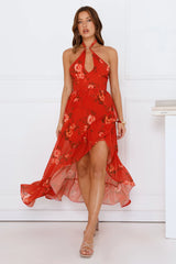 High Sun Halter Maxi Dress Orange