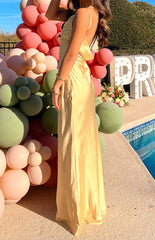 Tina Yellow Formal Maxi Dress