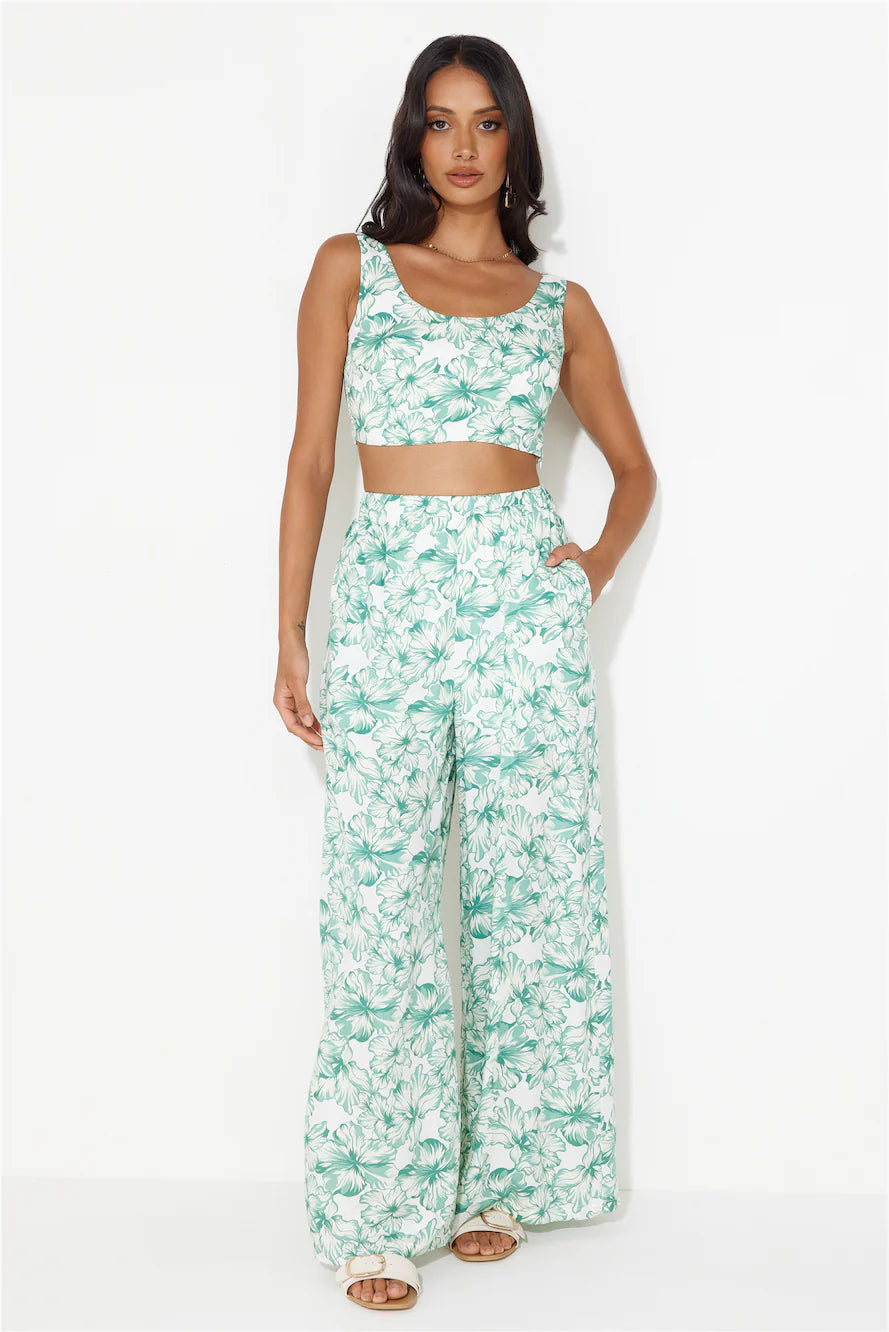 Island Tree Breeze Crop Top Green