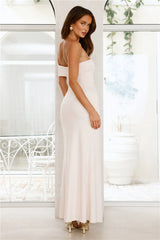 Lavish Luxe Off Shoulder Maxi Dress Ivory