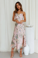 Heart In The Sun Midi Dress Pink