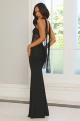 Lace Illusions Maxi Dress Black