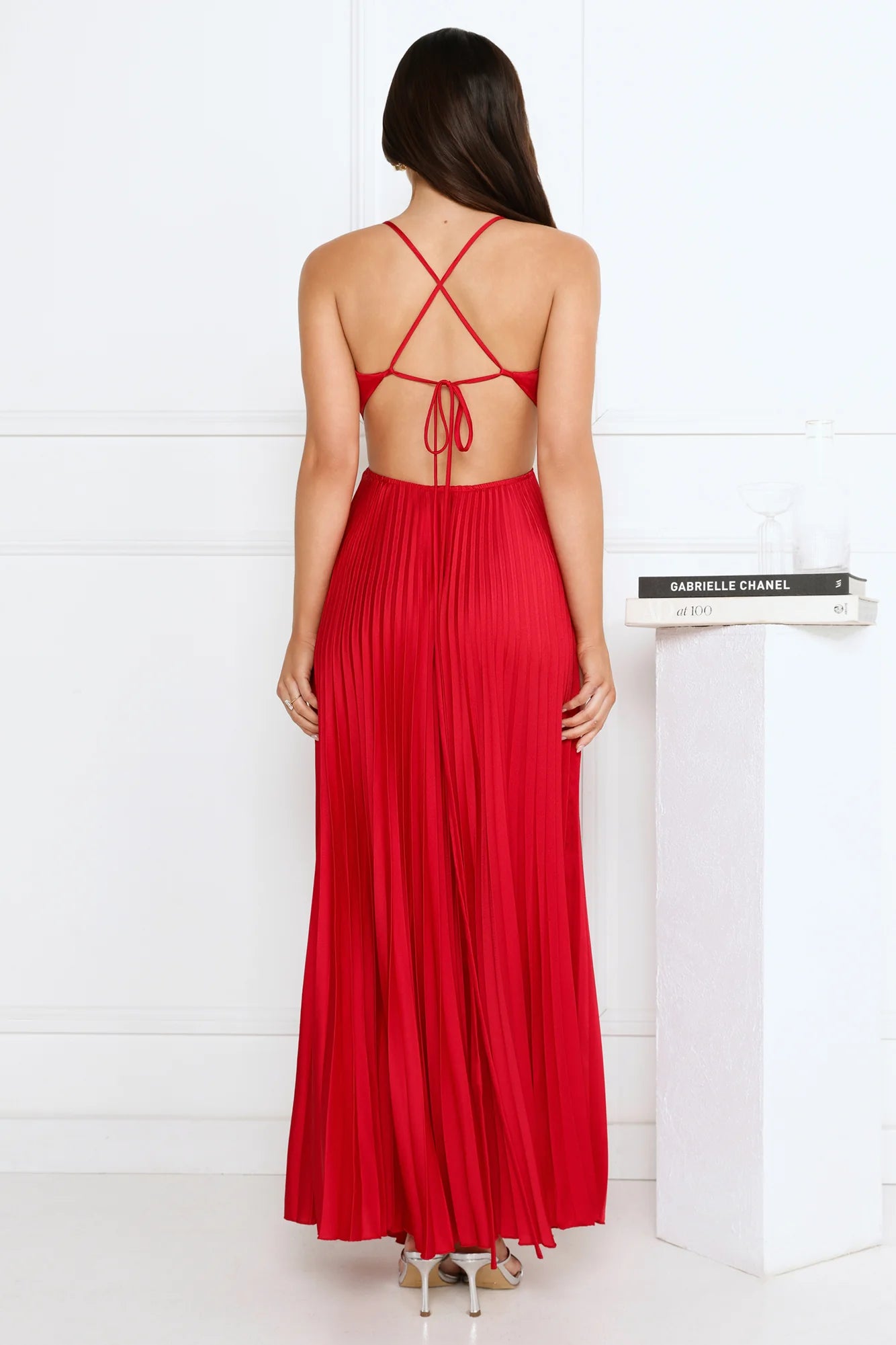 In My Prime Satin Maxi Dress Red