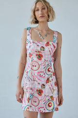 UO Bri Double Bow Satin Mini Dress