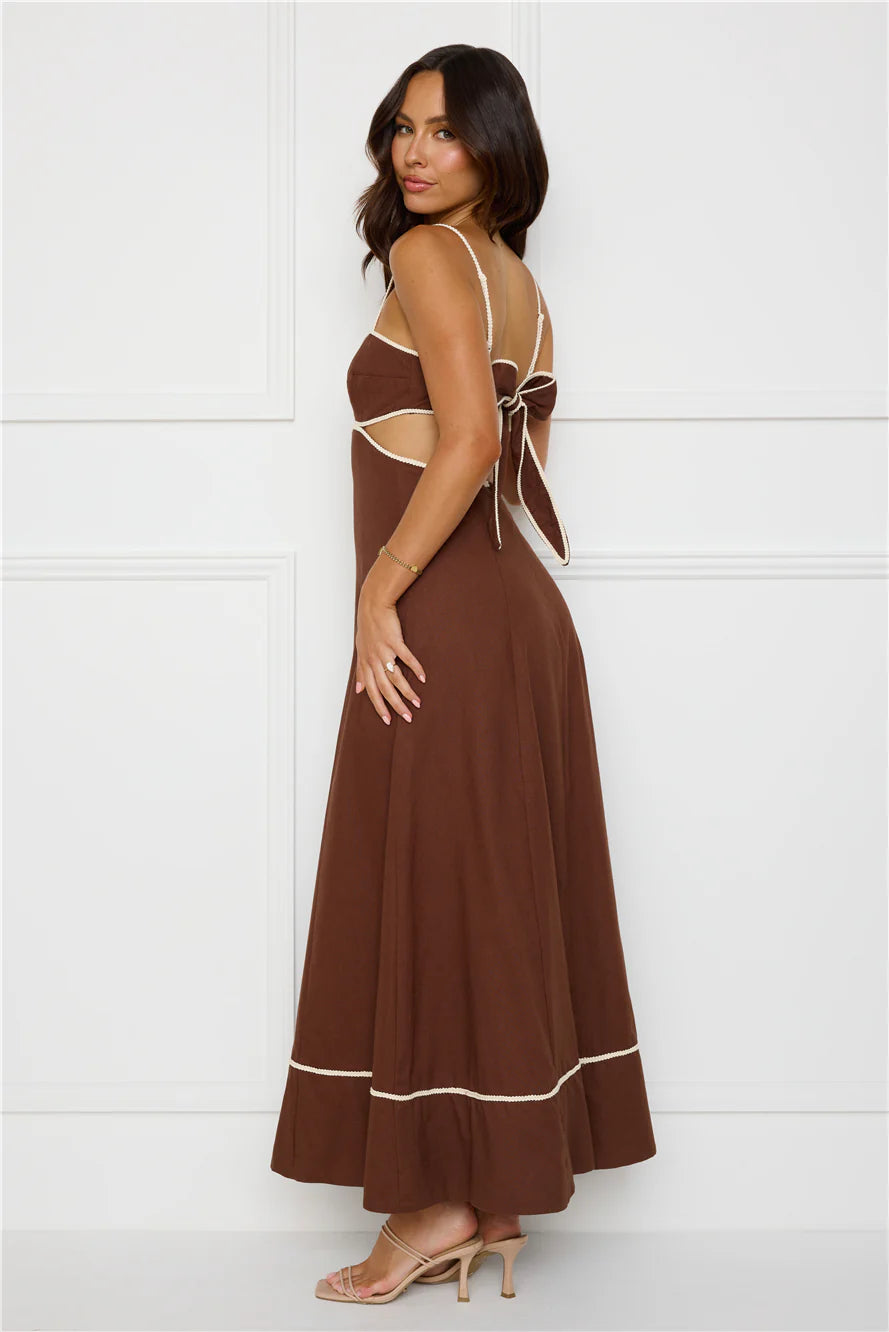 Island Dreamer Maxi Dress Brown