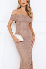 Lace Enchantment Off Shoulder Maxi Dress Coco