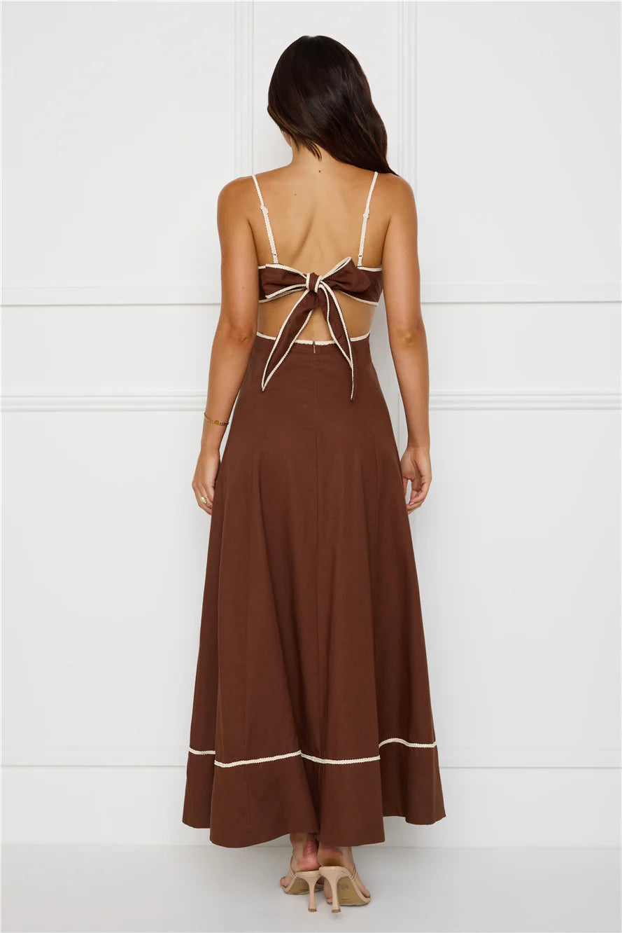 Island Dreamer Maxi Dress Brown