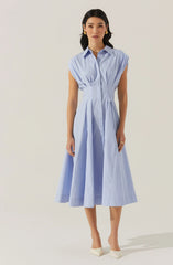 Beckett Tapered Waist Pleated Dress