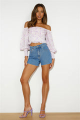 Island Escape Crop Top Purple