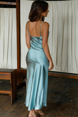 Well Versed Pleated Bust Front Split Dress Sage