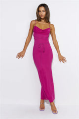 Hourglass Love Mesh Maxi Dress Berry
