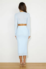 Island At Dusk Midi Skirt Blue