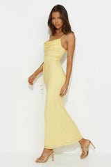 Hourglass Love Mesh Maxi Dress Yellow