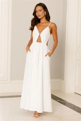 Lantern Trail Maxi Dress White