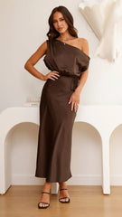 Prudence Maxi Dress - Brown