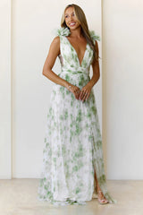 Hazy Horizons Maxi Dress Green