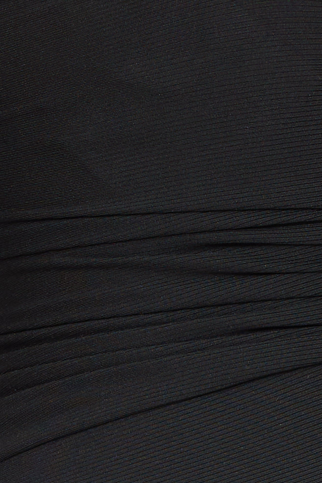 Lavish Hideaway One Shoulder Maxi Dress Black